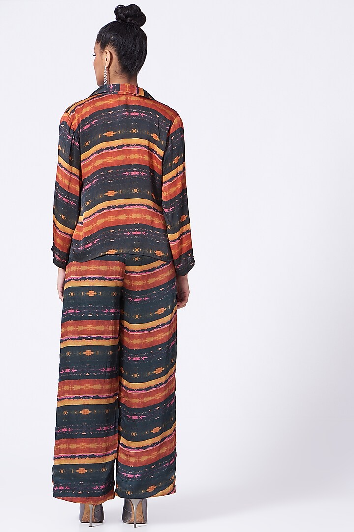 Black Printed Straight Pant Set by Studio Surbhi at Pernia's Pop Up Shop