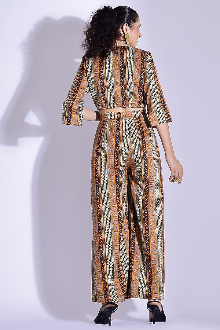 Multi-Colored Cotton Silk Digital Printed Co-Ord Set by Studio Surbhi at Pernia's Pop Up Shop