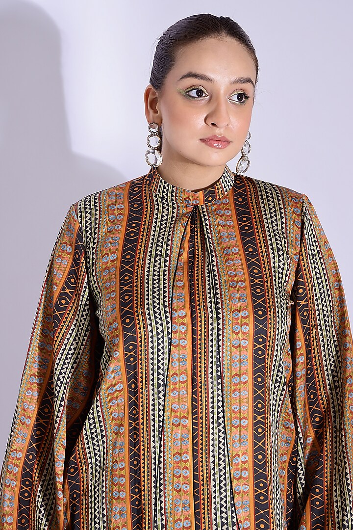 Multi-Colored Cotton Silk Digital Printed Kurta Set by Studio Surbhi at Pernia's Pop Up Shop