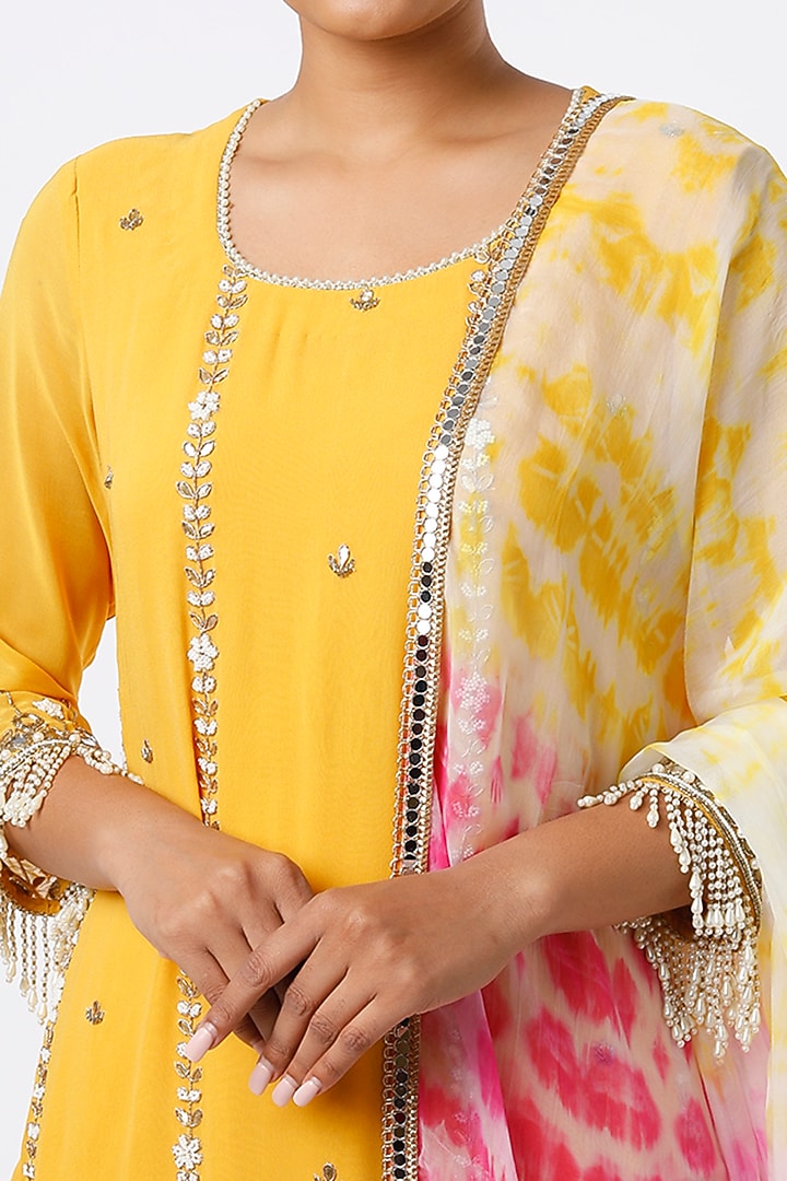 Mustard Layered Skirt Set by Studio A at Pernia's Pop Up Shop