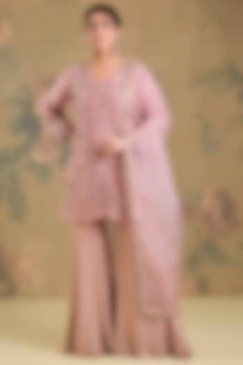 Pink Banarasi Gharara Set by Studio A at Pernia's Pop Up Shop