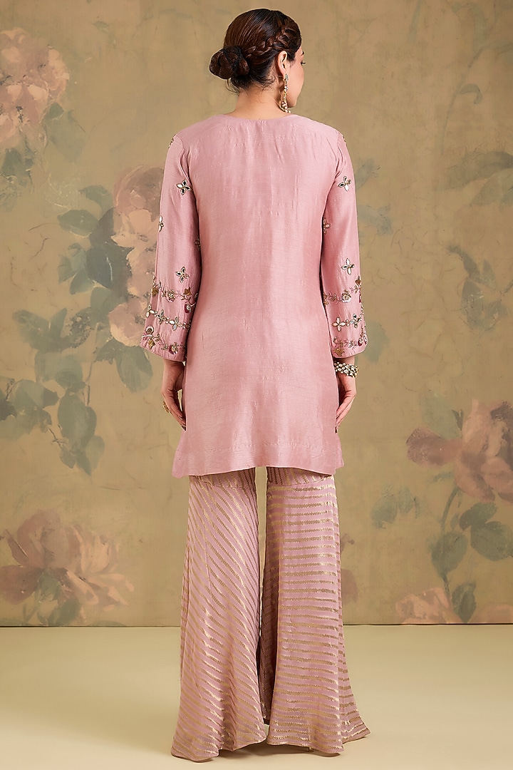 Pink Banarasi Gharara Set by Studio A at Pernia's Pop Up Shop