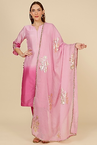 Blush Pink Printed Kurta Set by Studio A