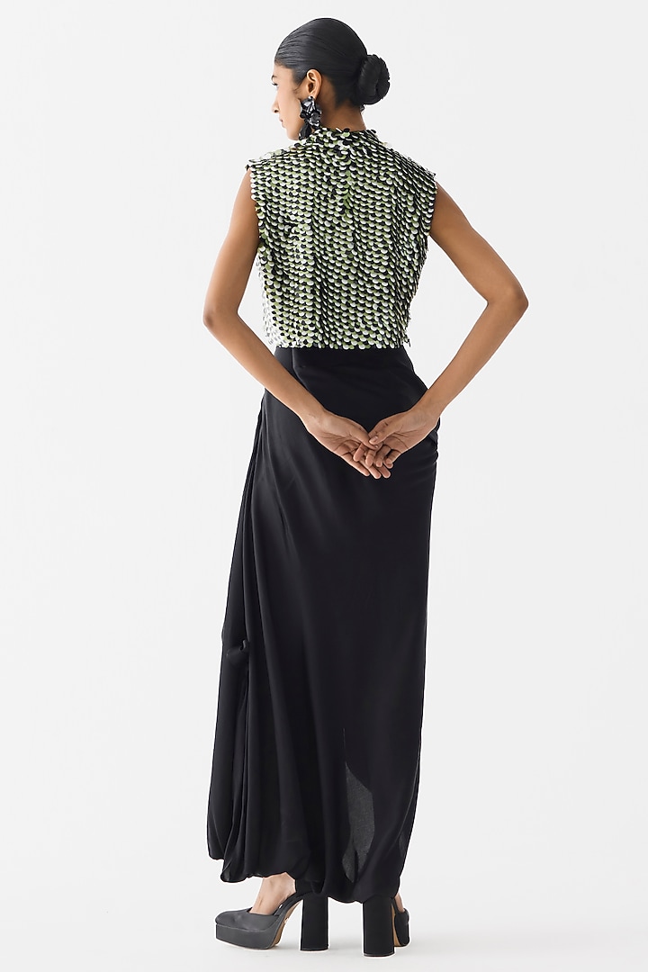 Black Organza Skirt Set by Studio Rigu at Pernia's Pop Up Shop