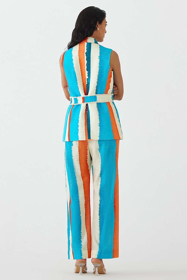 Blue Cotton Chintz Printed Co-Ord Set by Studio Rigu at Pernia's Pop Up Shop