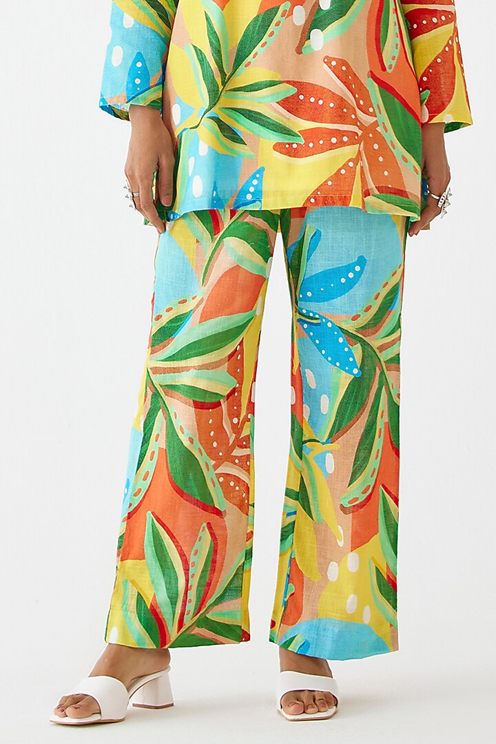 Multi-Colored Cotton Floral Printed Co-Ord Set by Studio Rigu at Pernia's Pop Up Shop