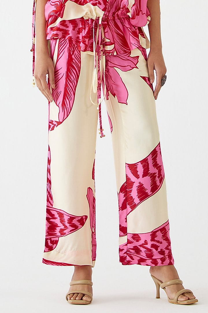Pink Cotton Aphrodite Printed Co-Ord Set by Studio Rigu at Pernia's Pop Up Shop