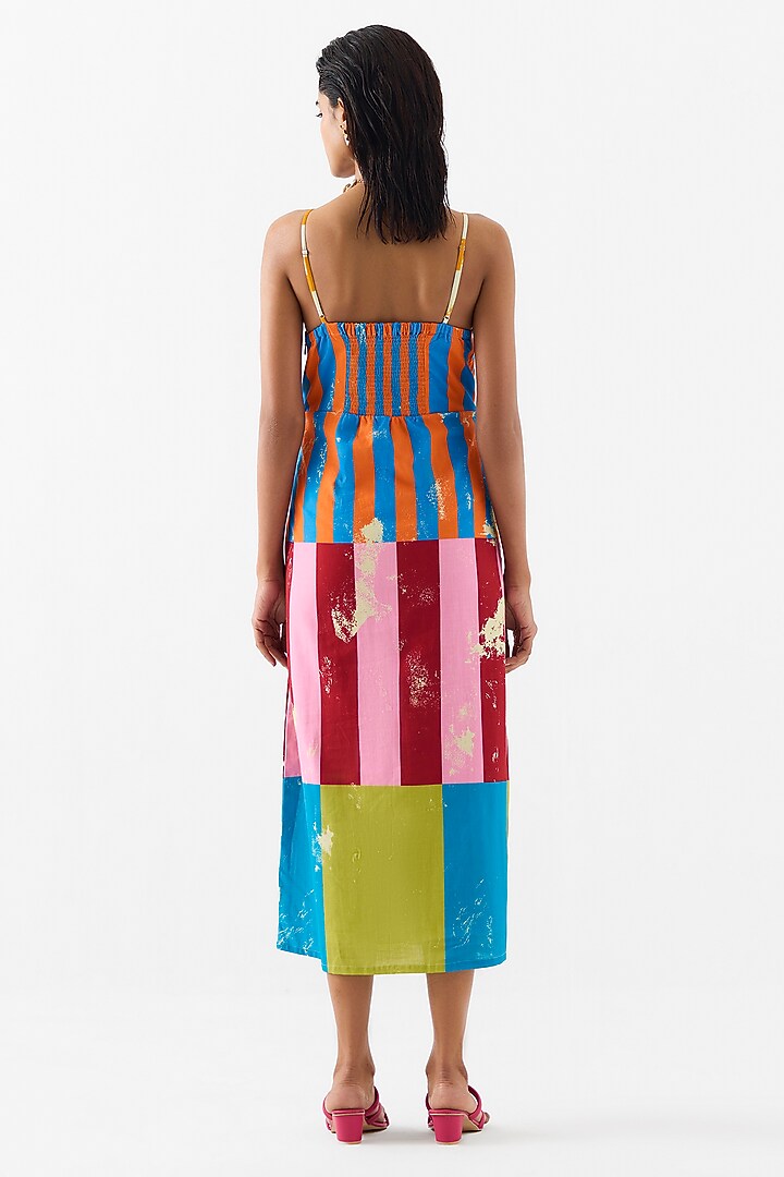 Multi-Colored Cotton Digital Printed Summer Dress by Studio Rigu at Pernia's Pop Up Shop