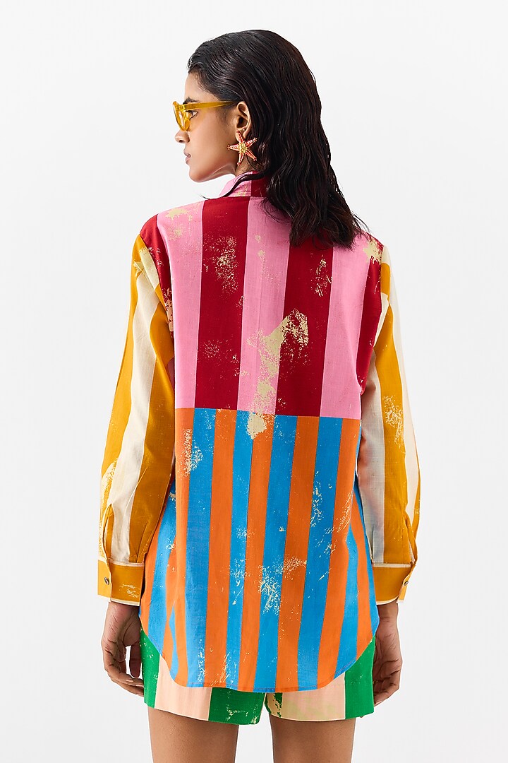 Multi-Colored Cotton Digital Printed Co-Ord Set by Studio Rigu at Pernia's Pop Up Shop
