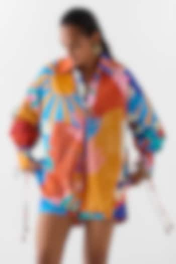 Multi-Colored Cotton Slub Hand Painted Co-Ord Set by Studio Rigu at Pernia's Pop Up Shop