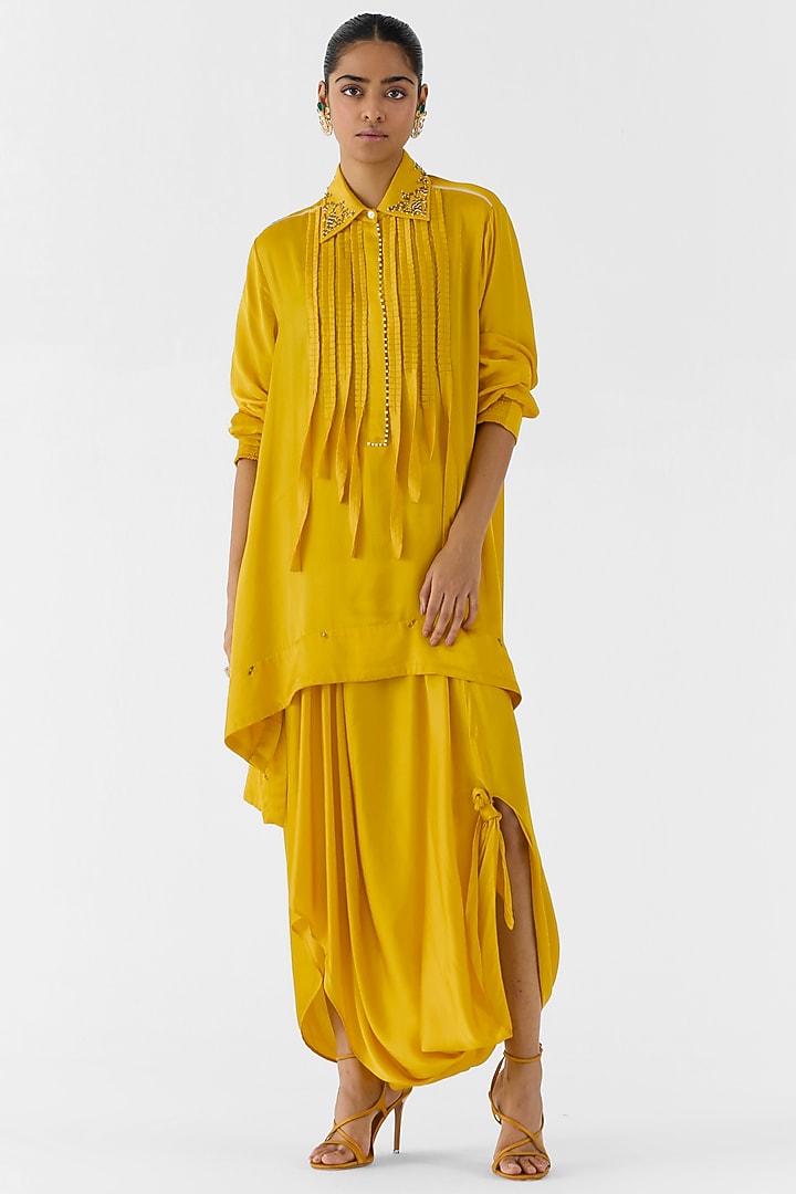 Yellow Viscose Rapier Co-Ord Set by Studio Rigu at Pernia's Pop Up Shop