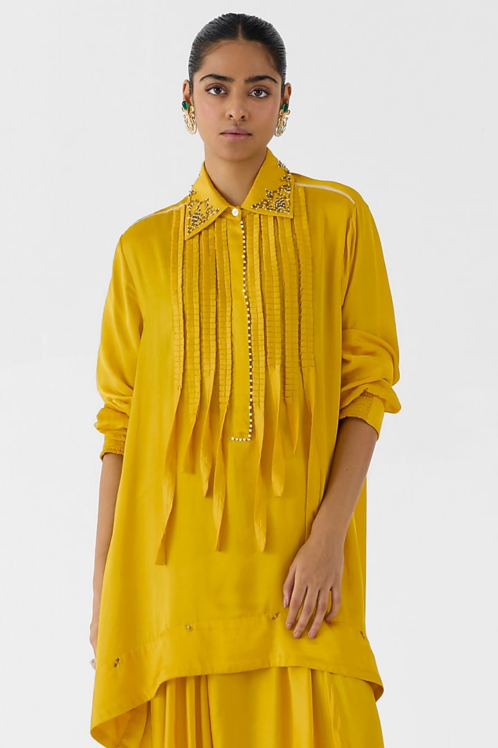 Yellow Viscose Rapier Co-Ord Set by Studio Rigu at Pernia's Pop Up Shop