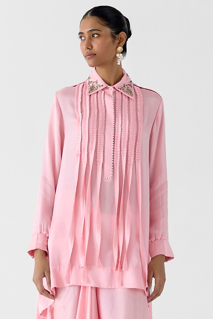 Pink Viscose Rapier Co-Ord Set by Studio Rigu at Pernia's Pop Up Shop