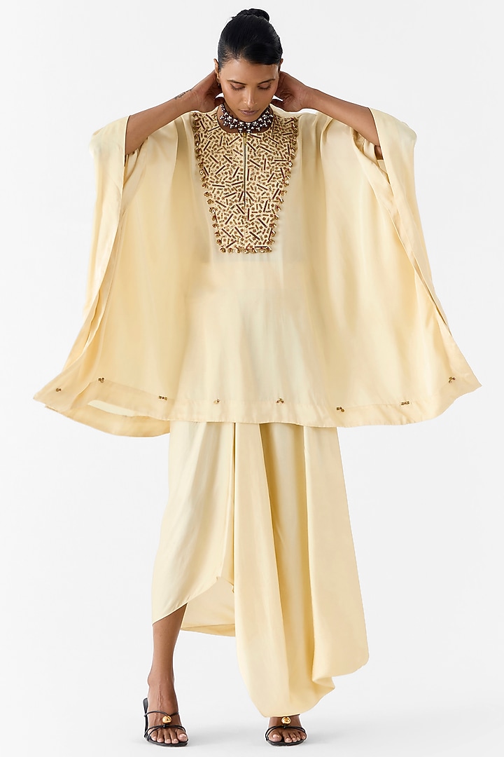 Ivory Viscose Rapier Co-Ord Set by Studio Rigu at Pernia's Pop Up Shop