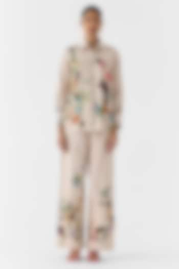 Multi-Colored Viscose Linen Slub Digital Printed Co-Ord Set by Studio Rigu at Pernia's Pop Up Shop