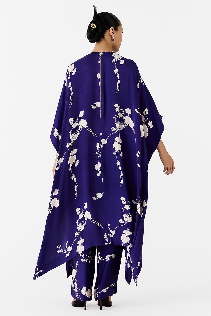 Violet Vegan Silk Shibori Digital Printed Co-Ord Set by Studio Rigu at Pernia's Pop Up Shop