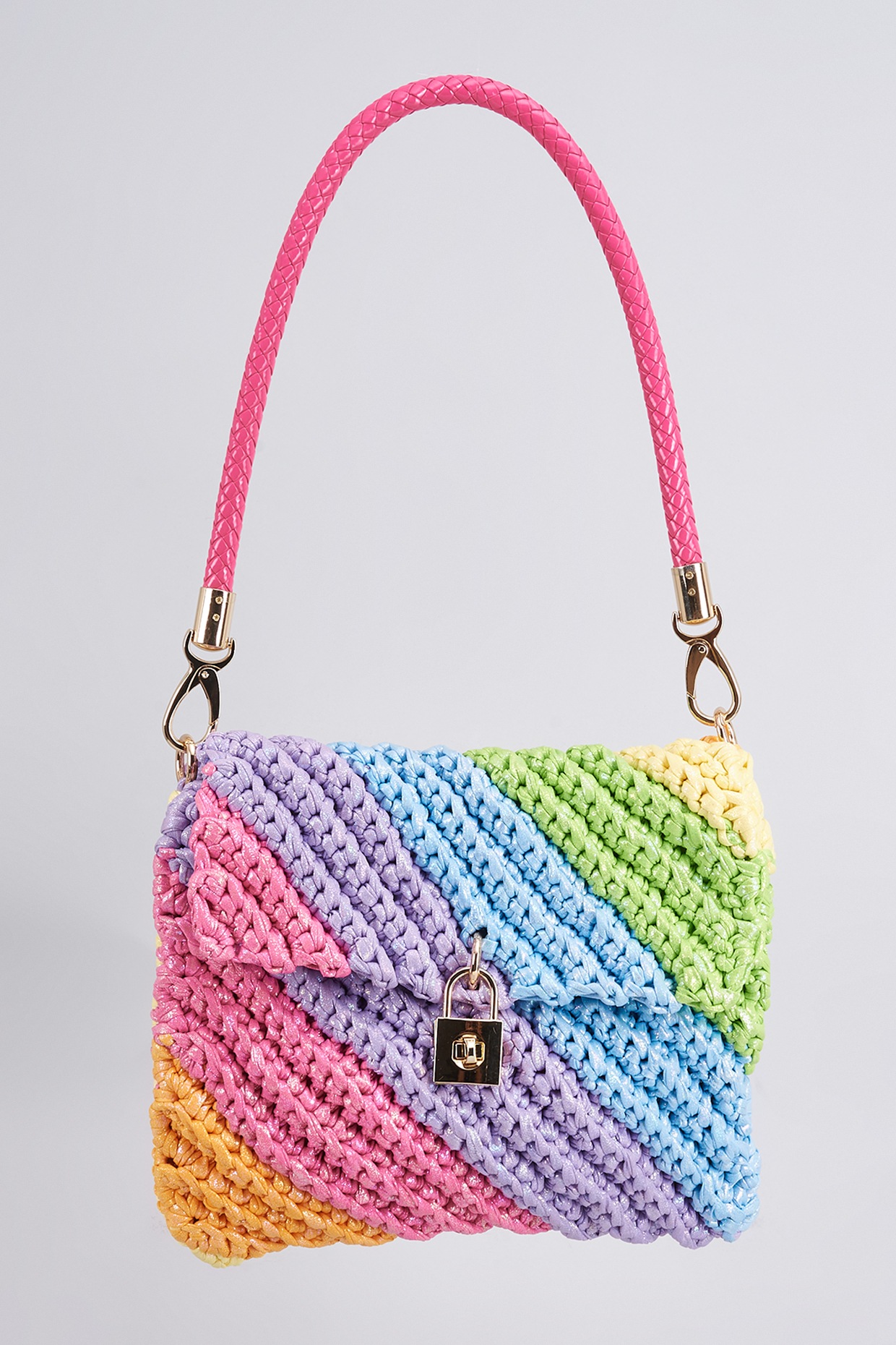 Multicolored 2024 hand-woven bag