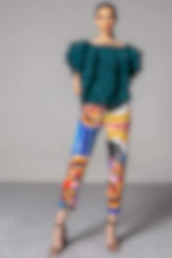 Multi Colored Printed Pants by Siddartha Tytler