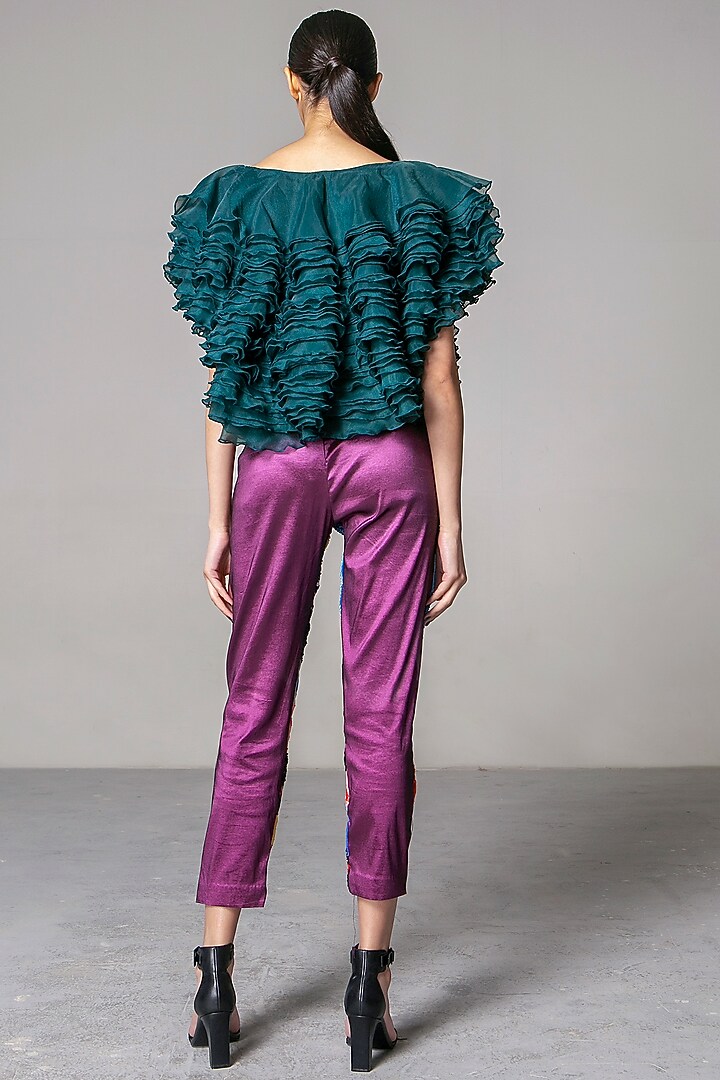 Multi Colored Printed Pants by Siddartha Tytler at Pernia's Pop Up Shop