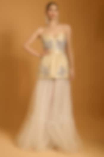 Vanilla Tulle & Net Skirt by Siddartha Tytler at Pernia's Pop Up Shop