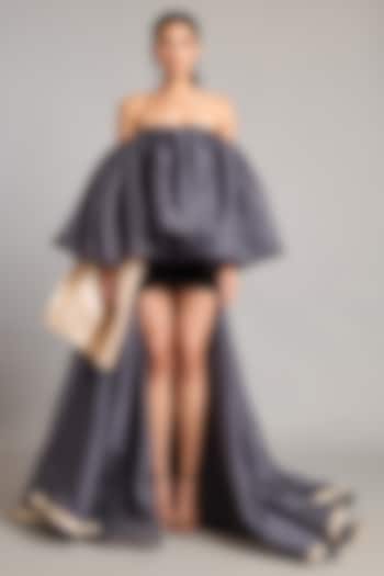 Multi-Colored Microfiber & Lamme Mini Party Wear Dress by Siddartha Tytler at Pernia's Pop Up Shop