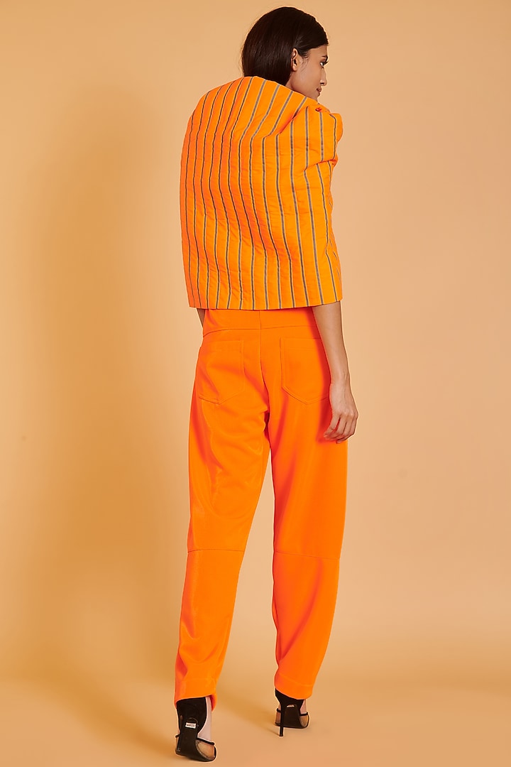 Orange Taffeta Corset Top by Siddartha Tytler at Pernia's Pop Up Shop