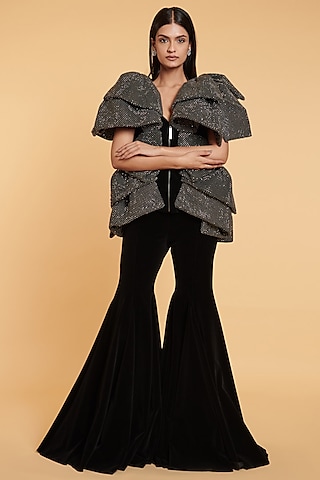Black Velvet Jacket by Siddartha Tytler