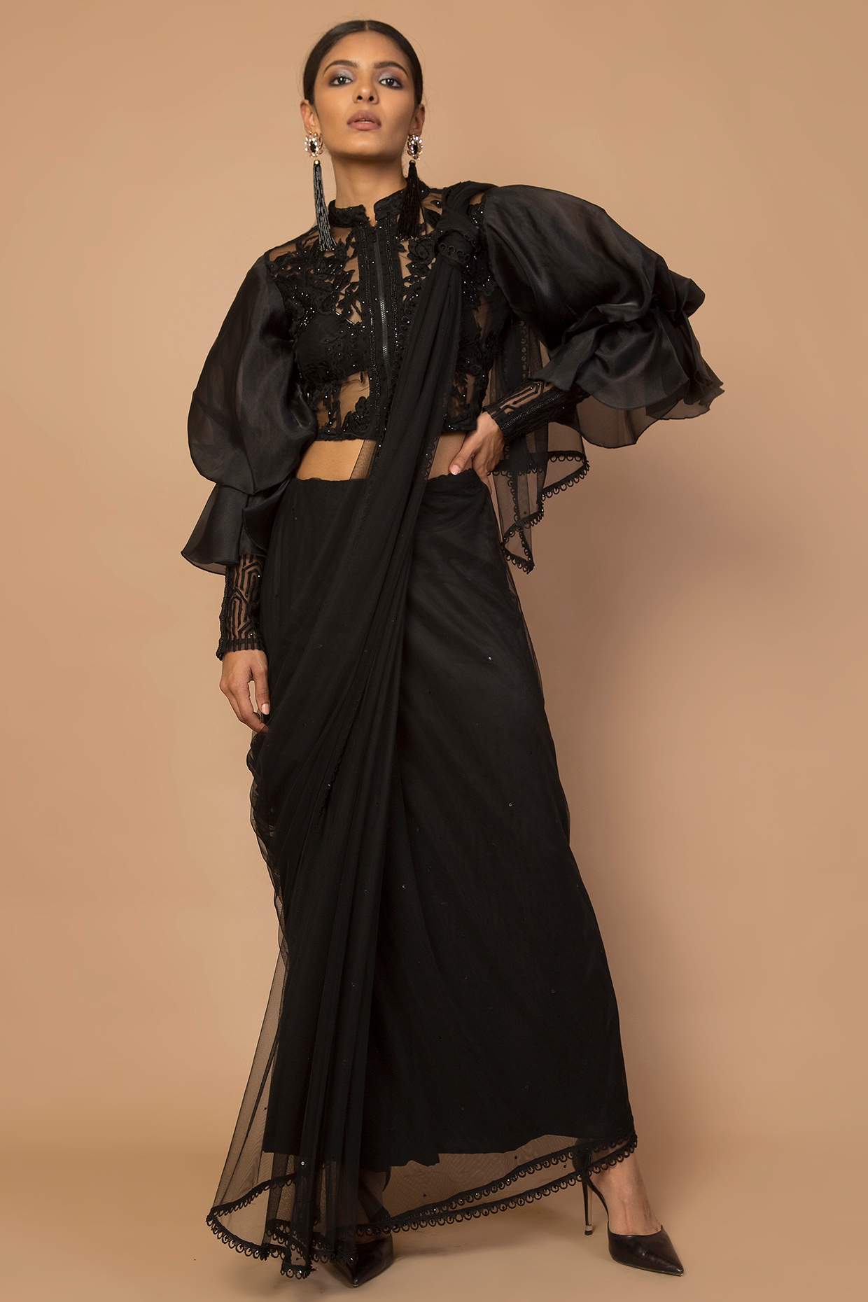 Manish Malhotra Black Sarees That Are Perfect For A Cocktail Party