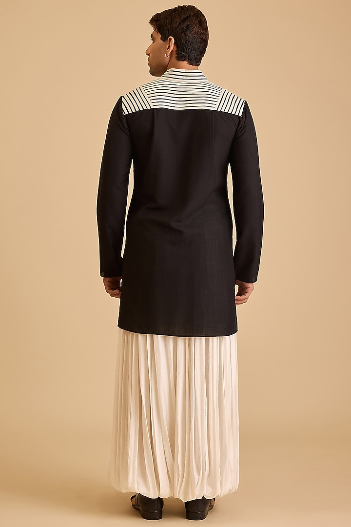 Ivory French Rayon Balloon Harem Pants by Siddartha Tytler Men at Pernia's Pop Up Shop