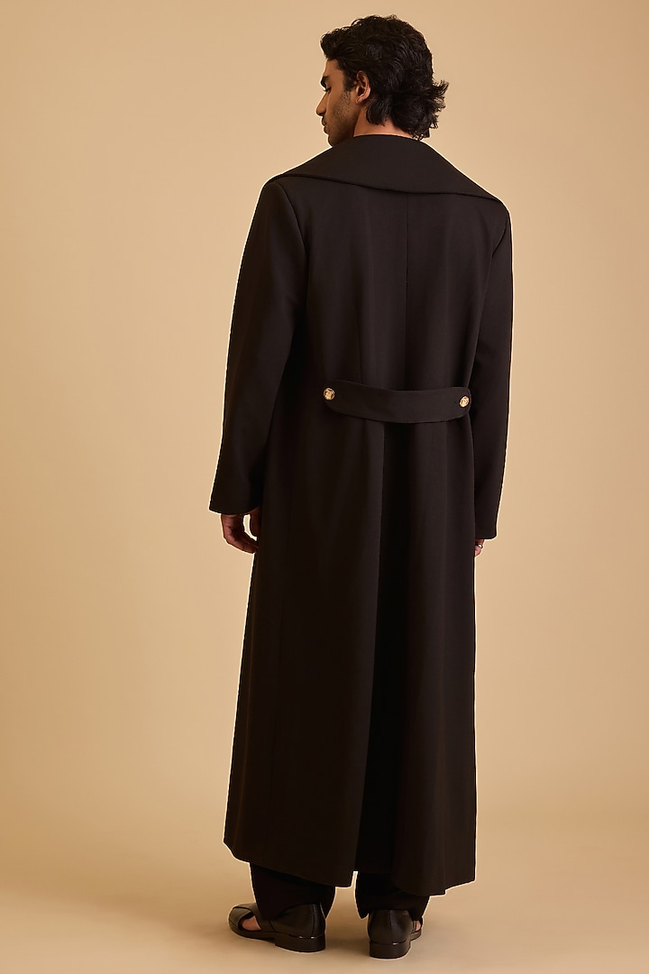 Black Heavy Knit Formal Pants by Siddartha Tytler Men at Pernia's Pop Up Shop