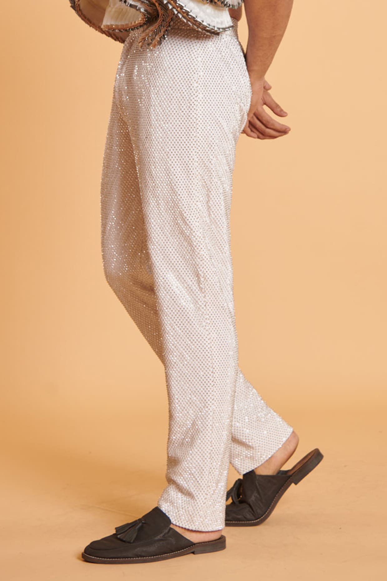 Buy White Khadi Pajama Pants for men Online from Indian Designers 2024