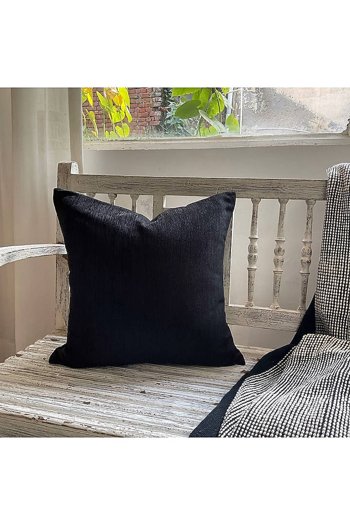 Black & White Contemporary Woven Cotton Throw by Studio Covers at Pernia's Pop Up Shop