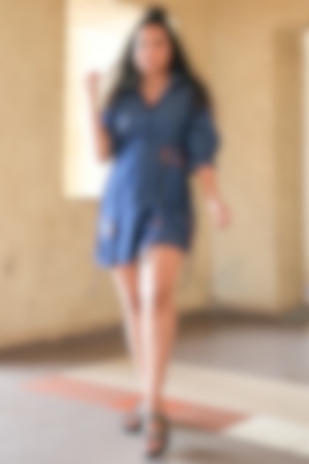 Blue Tencel Cargo Romper by Style Junkiie at Pernia's Pop Up Shop