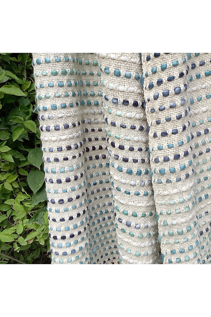 Coastal Ombre Woven Cotton Throw by Studio Covers at Pernia's Pop Up Shop