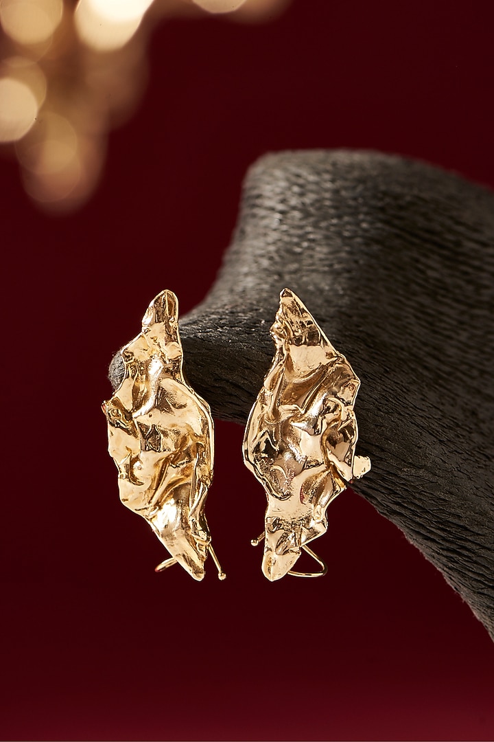 Gold Finish Handcrafted Earcuffs by Studio Metallurgy at Pernia's Pop Up Shop
