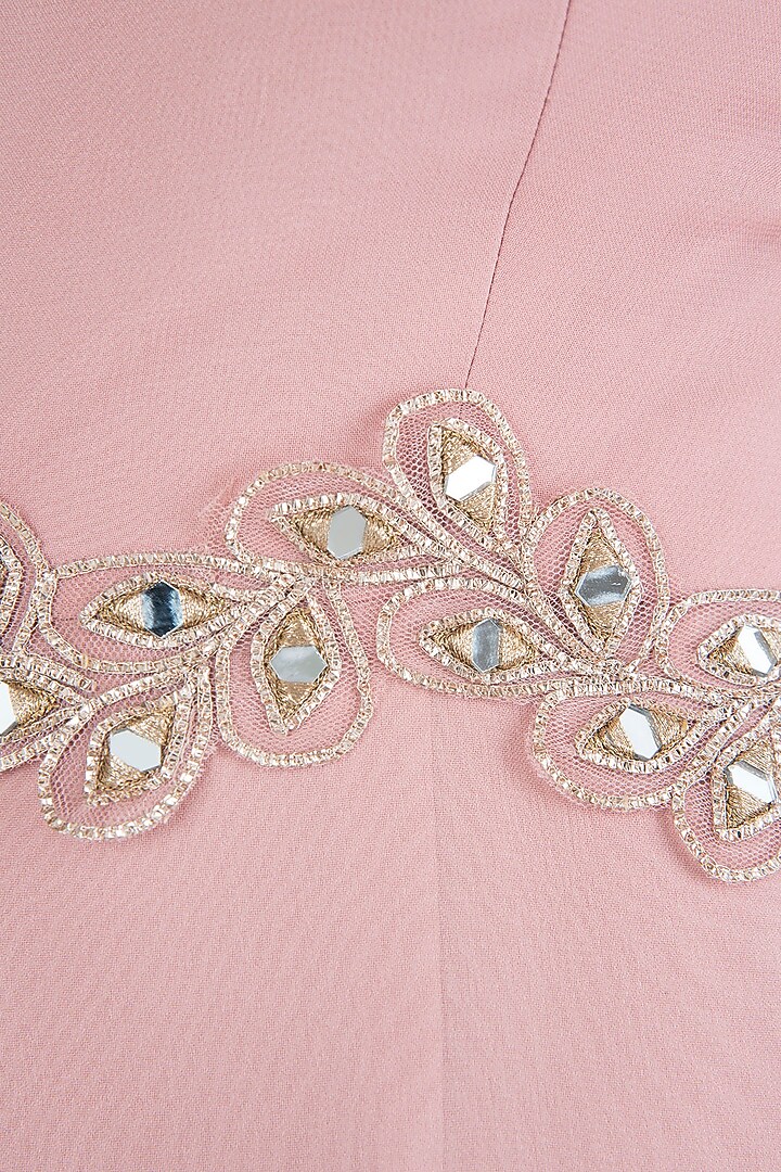 Dusty pink embellished one tier jumpsuit available only at Pernia's Pop Up Shop.