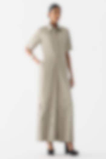 Cream Suiting Sequin Embroidered Jumpsuit by Studio Rigu at Pernia's Pop Up Shop