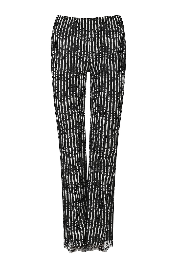Black and white lace pants by Siddartha Tytler
