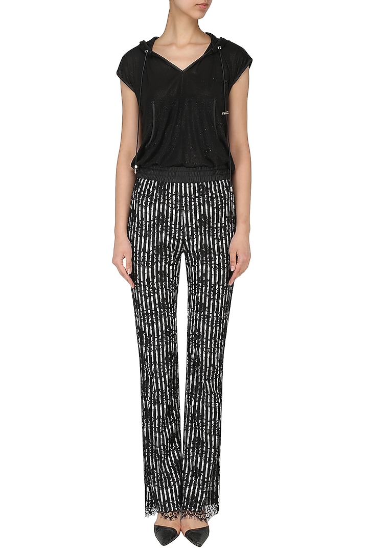 Black and white lace pants available only at Pernia's Pop Up Shop.