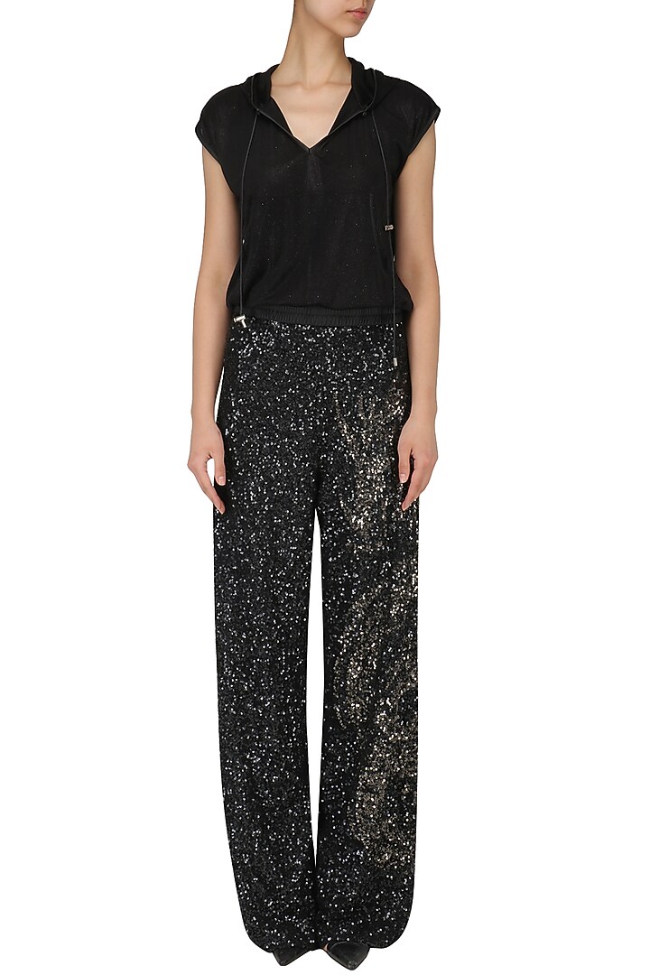 Black sequined pants available only at Pernia's Pop Up Shop.