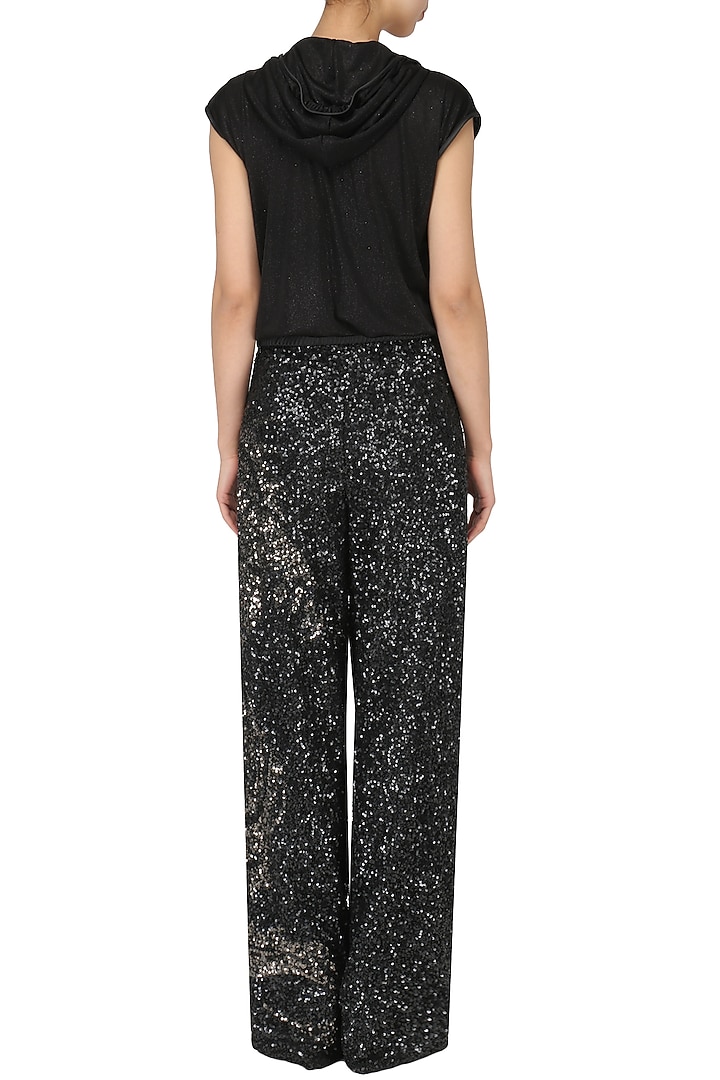 Black sequined pants available only at Pernia's Pop Up Shop.