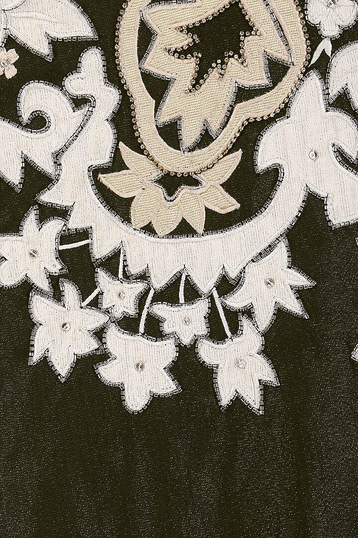 Black embroidered lehega set available only at Pernia's Pop Up Shop.