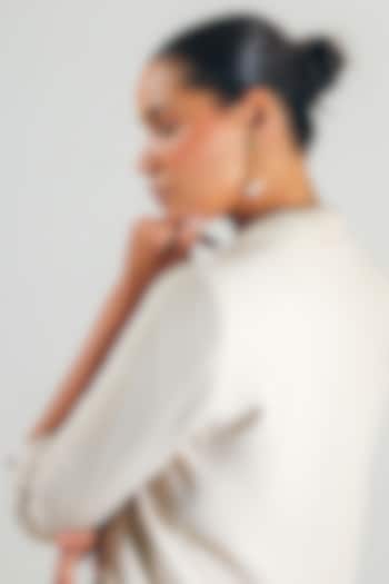 Gold Finish Freshwater Pearl Dangler Earrings by SUCRA at Pernia's Pop Up Shop