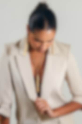 Gold Plated Freshwater Pearl Tassel Earrings by SUCRA at Pernia's Pop Up Shop