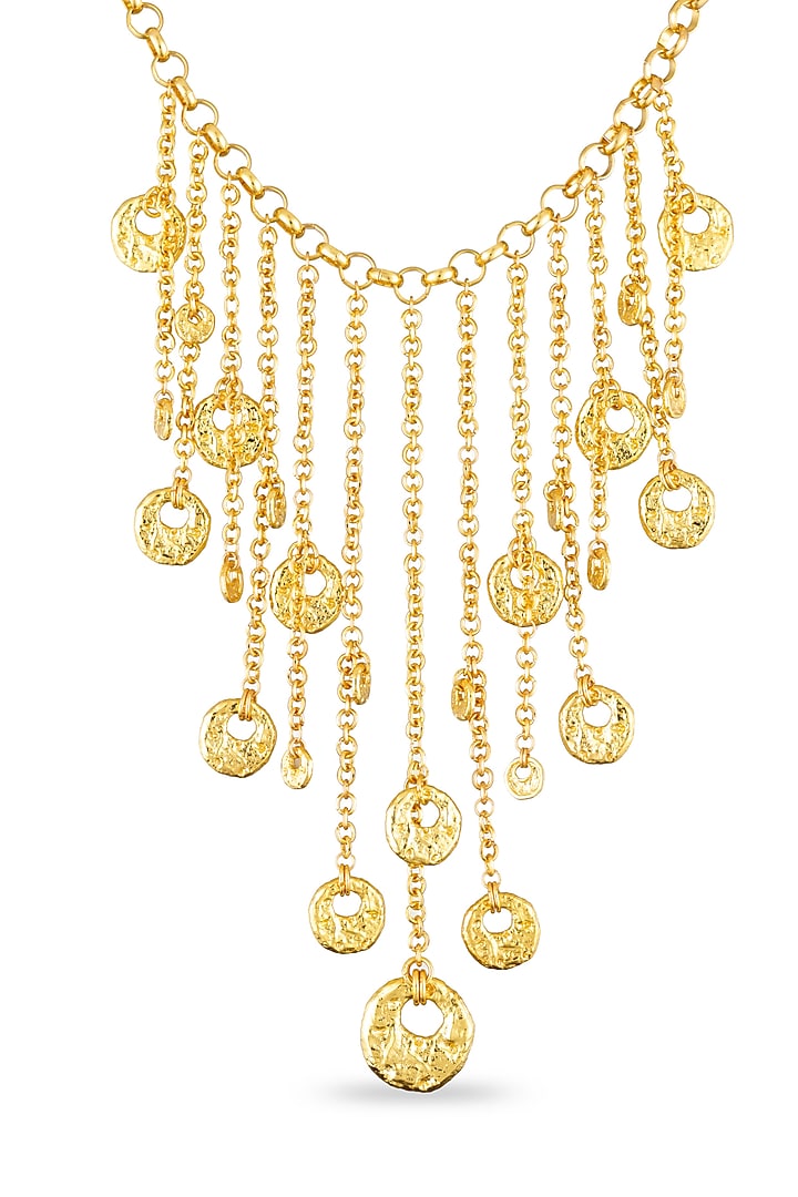 Gold Plated Fluid Chain Drop Necklace by SUCRA at Pernia's Pop Up Shop