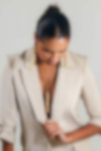 Gold Plated Freshwater Pearl & Tassel Drop Necklace by SUCRA at Pernia's Pop Up Shop