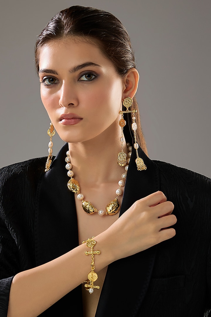 Gold Plated Freshwater Pearl Necklace by SUCRA at Pernia's Pop Up Shop