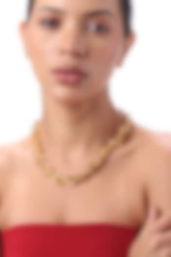 Gold Plated Brass Interlocked Chain Necklace by SUCRA at Pernia's Pop Up Shop