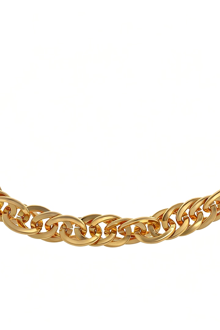 Gold Plated Brass Interlocked Chain Necklace by SUCRA at Pernia's Pop Up Shop