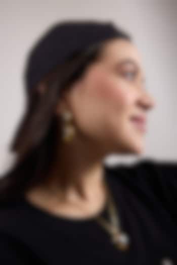 Gold Plated Brass Geometric Statement Dangler Earrings by SUCRA at Pernia's Pop Up Shop